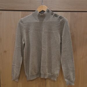 Sezane Jacob Sweater, Camel, GUC, L, Merino Wool, French Chic, Quiet Lux